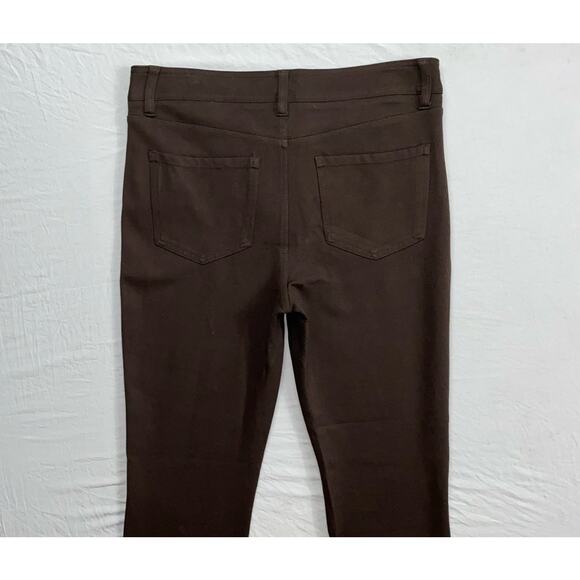 NYDJ Lift/Tuck 'Skinny' 5-Pocket Jean Style Ponte Knit Pants. Brown, Women's 6P. - Picture 8 of 9